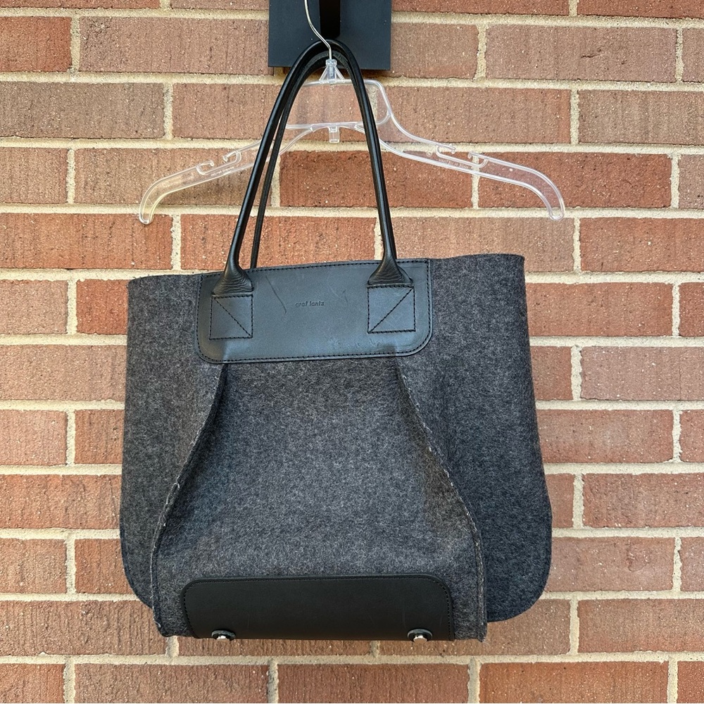 Graf lantz Frankie merino wool felt midi bag charcoal gray